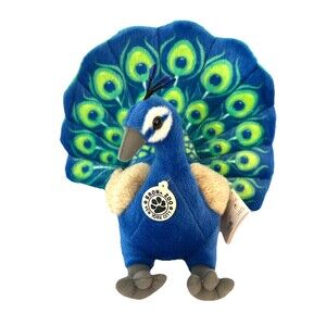 Wild Republic Peacock Plush Bronx Zoo New York City Stuffed Animal Toy 12" TAGS